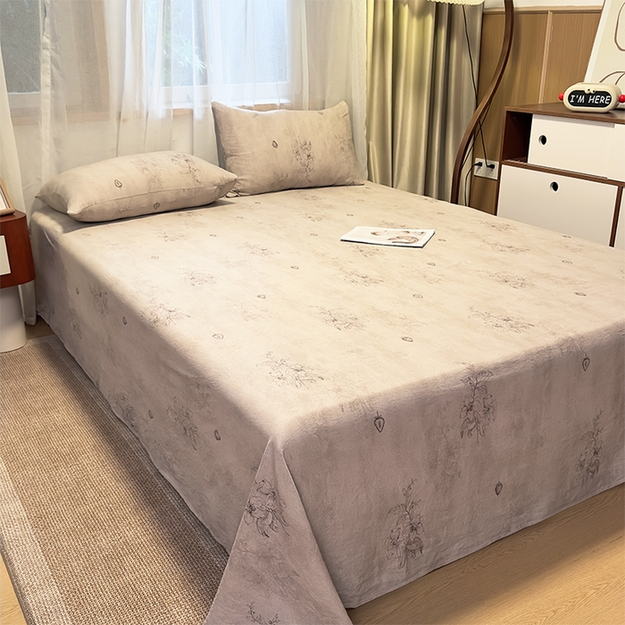 91家纺网 家纺一手货源 找家纺 （总）麦乐迪 2025新款130克高克重仿棉印花单床单