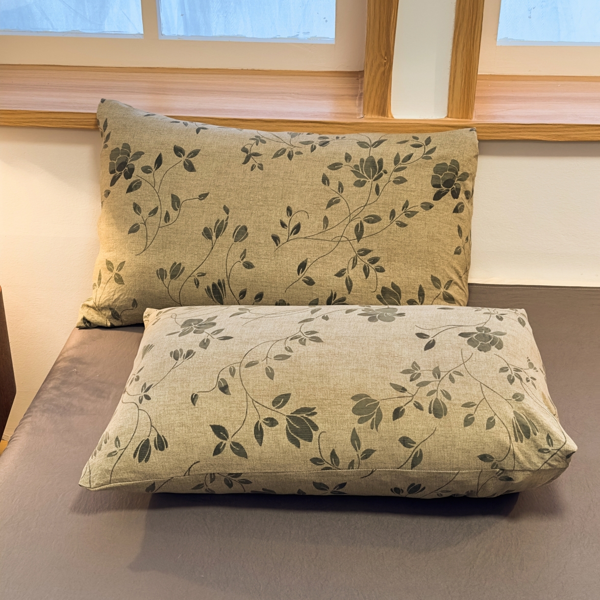 91家纺网 家纺一手货源 找家纺 麦乐迪 2025新款10A抗菌加厚磨毛印花四件套（提供买家秀） 婉花漫布-灰绿