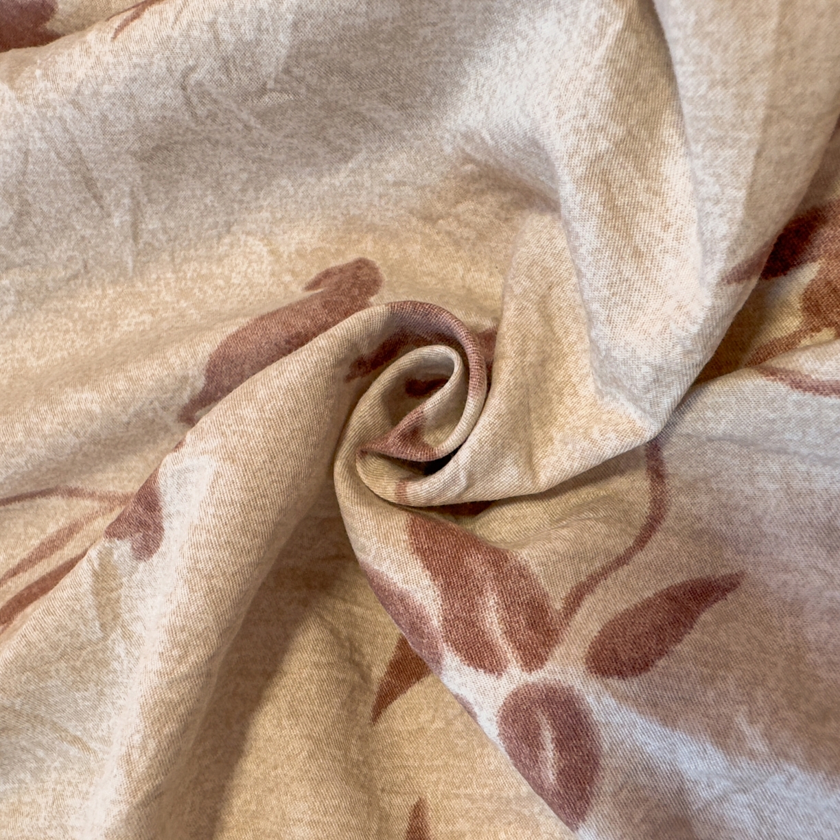 91家纺网 家纺一手货源 找家纺 麦乐迪 2025新款10A抗菌加厚磨毛印花四件套（提供买家秀） 棕藤逸韵