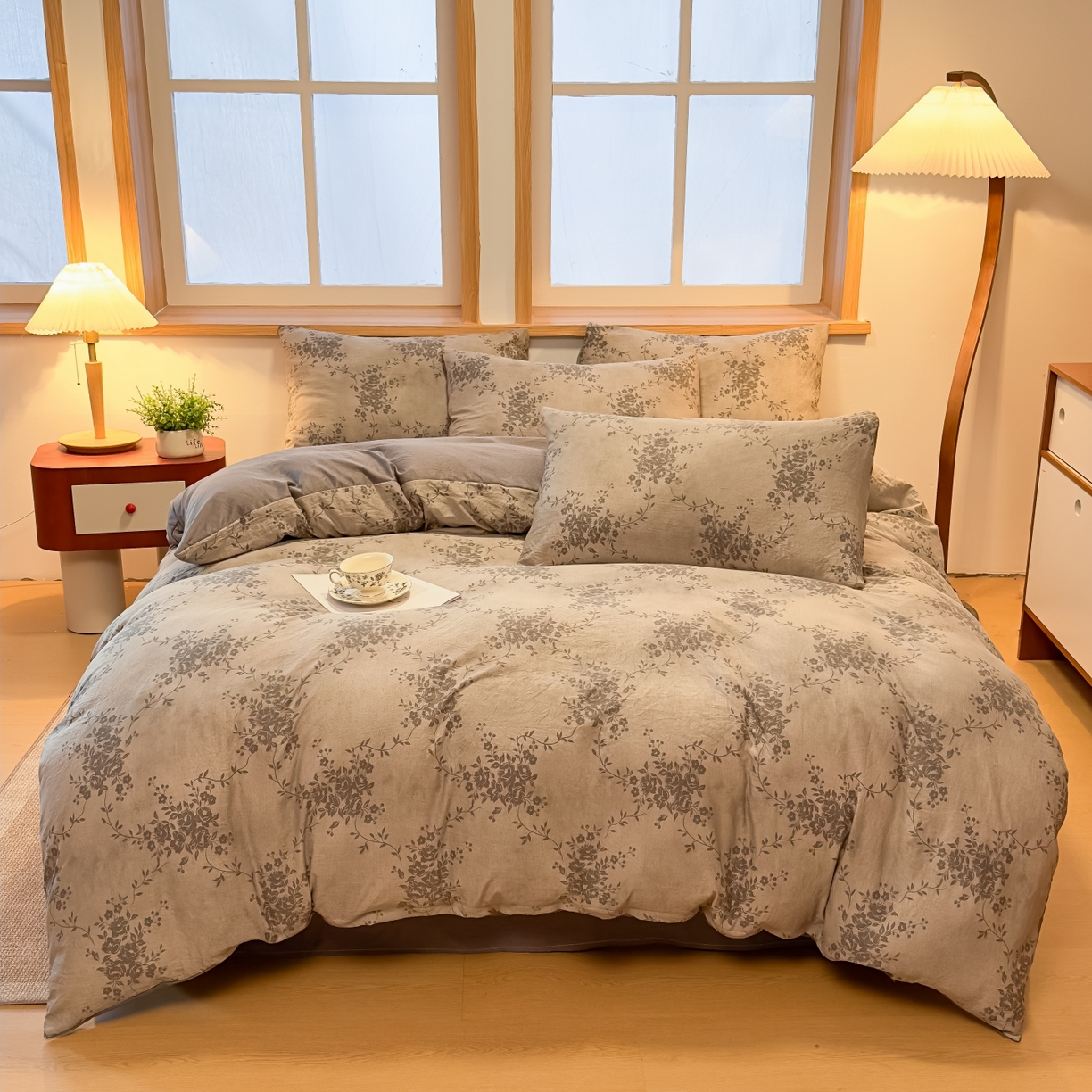 91家纺网 家纺一手货源 找家纺 麦乐迪 2025新款10A抗菌加厚磨毛印花四件套（提供买家秀） 繁花似锦