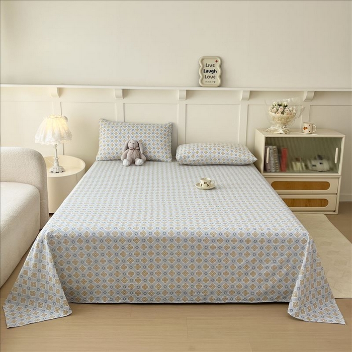 91家纺网 家纺一手货源 找家纺 （总）麦乐迪 2025新款A类云感双层纱印花床单