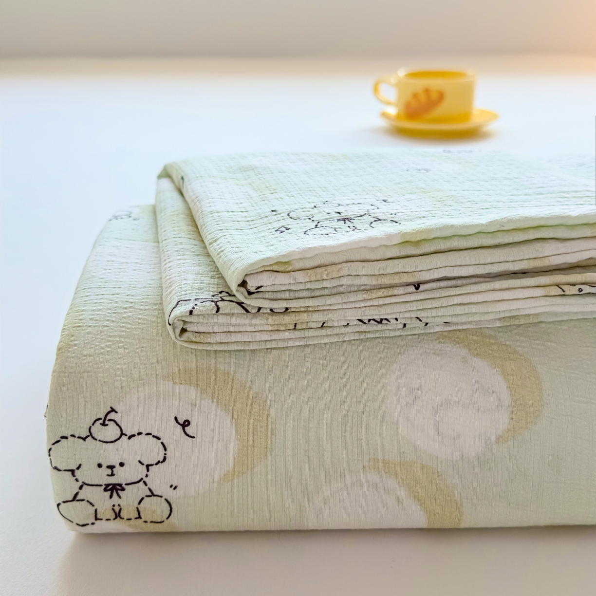 91家纺网 家纺一手货源 找家纺 （总）麦乐迪 2025新款A类云感双层纱印花床单