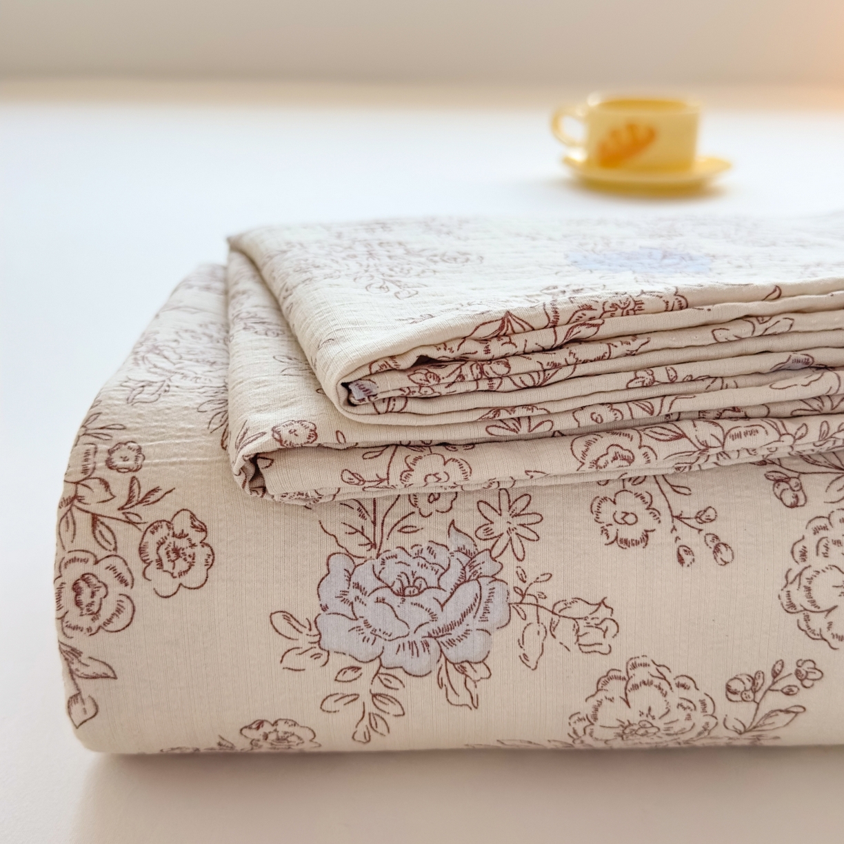 91家纺网 家纺一手货源 找家纺 （总）麦乐迪 2025新款A类云感双层纱印花床单