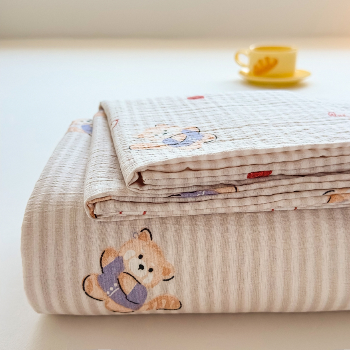 91家纺网 家纺一手货源 找家纺 （总）麦乐迪 2025新款A类云感双层纱印花床单