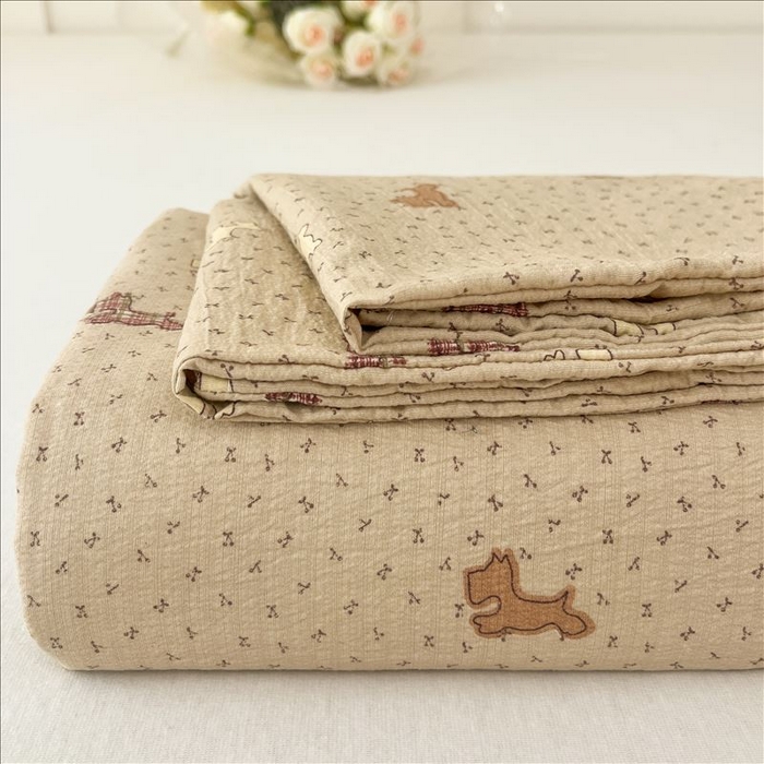 91家纺网 家纺一手货源 找家纺 （总）麦乐迪 2025新款A类云感双层纱印花床单