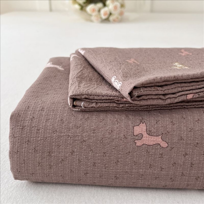 91家纺网 家纺一手货源 找家纺 （总）麦乐迪 2025新款A类云感双层纱印花床单