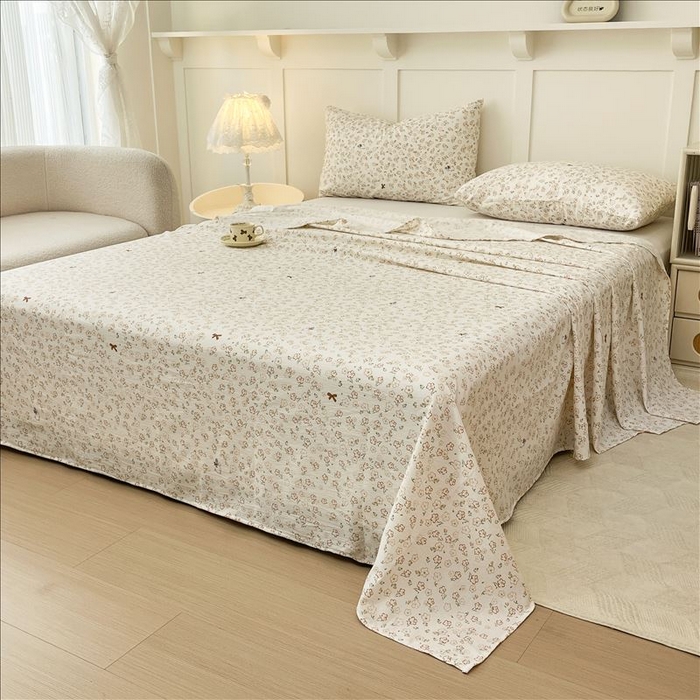 91家纺网 家纺一手货源 找家纺 麦乐迪 2025新款A类云感双层纱印花床单 漫花