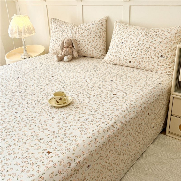 91家纺网 家纺一手货源 找家纺 麦乐迪 2025新款A类云感双层纱印花床单 漫花