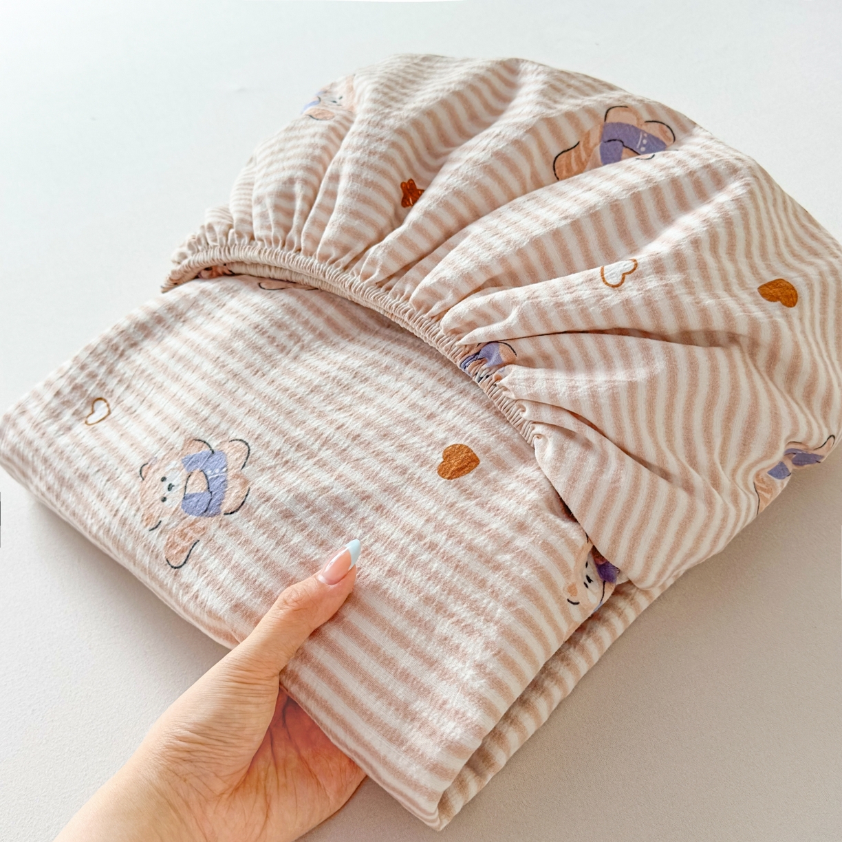 91家纺网 家纺一手货源 找家纺 （总）麦乐迪 2025新款A类云感双层纱印花床笠