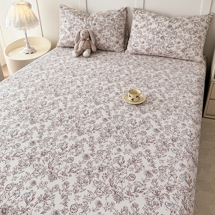 91家纺网 家纺一手货源 找家纺 麦乐迪 2025新款A类云感双层纱印花床单 密林