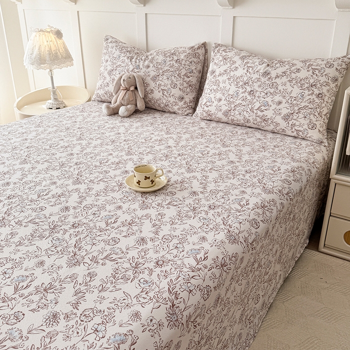 91家纺网 家纺一手货源 找家纺 麦乐迪 2025新款A类云感双层纱印花床单 密林