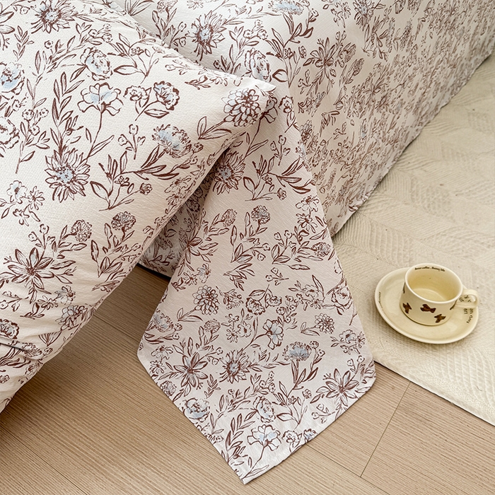 91家纺网 家纺一手货源 找家纺 麦乐迪 2025新款A类云感双层纱印花床单 密林