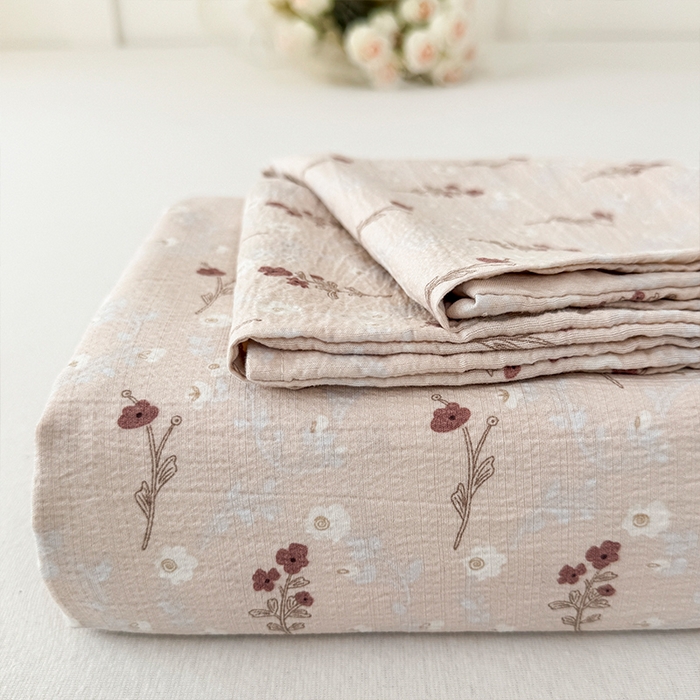 麦乐迪 2025新款A类云感双层纱印花床单 芊影