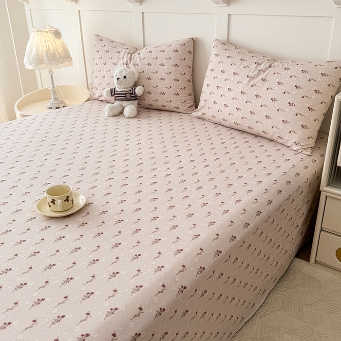 91家纺网 家纺一手货源 找家纺 麦乐迪 2025新款A类云感双层纱印花床单 芊影