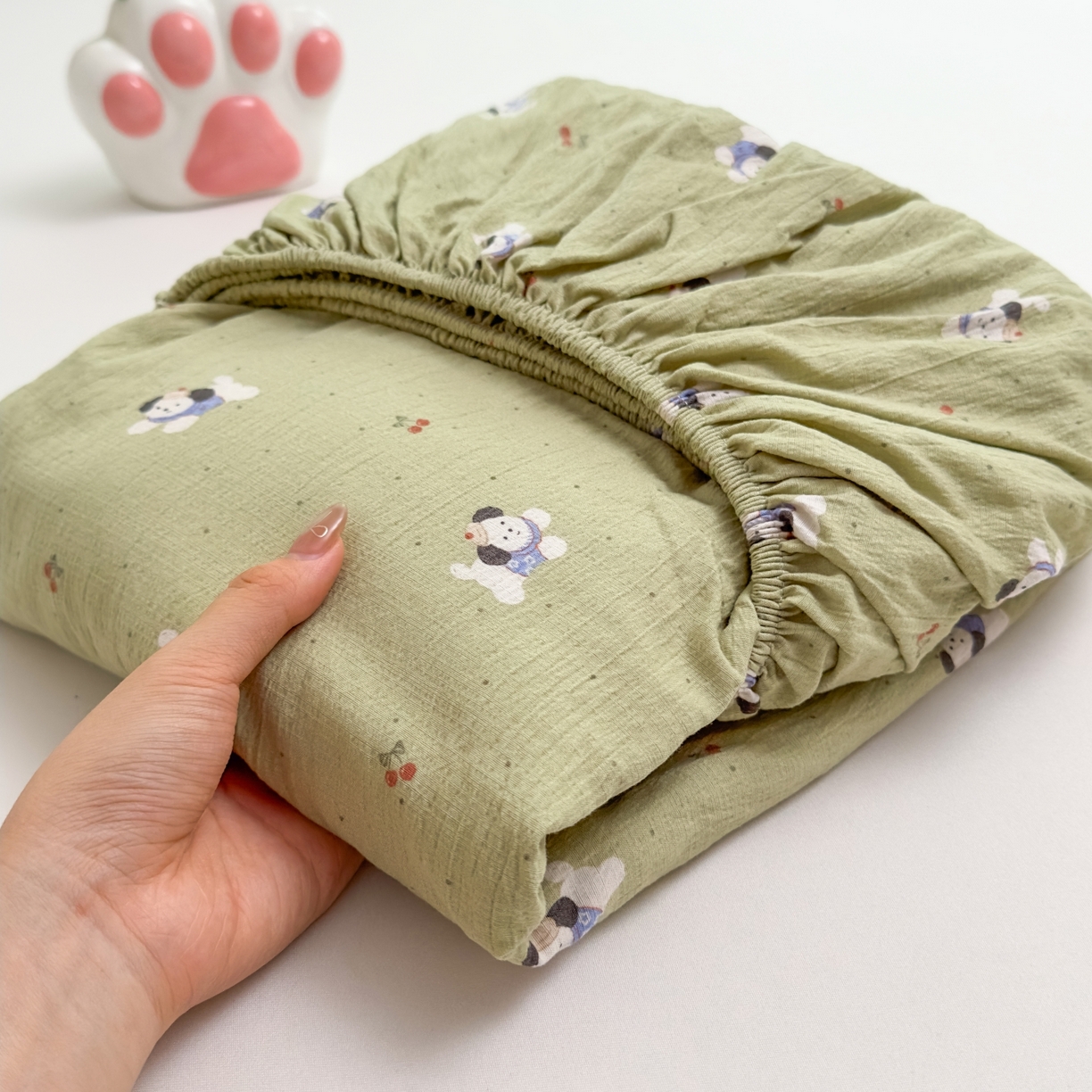 91家纺网 家纺一手货源 找家纺 （总）麦乐迪 2025新款A类云感双层纱印花床笠