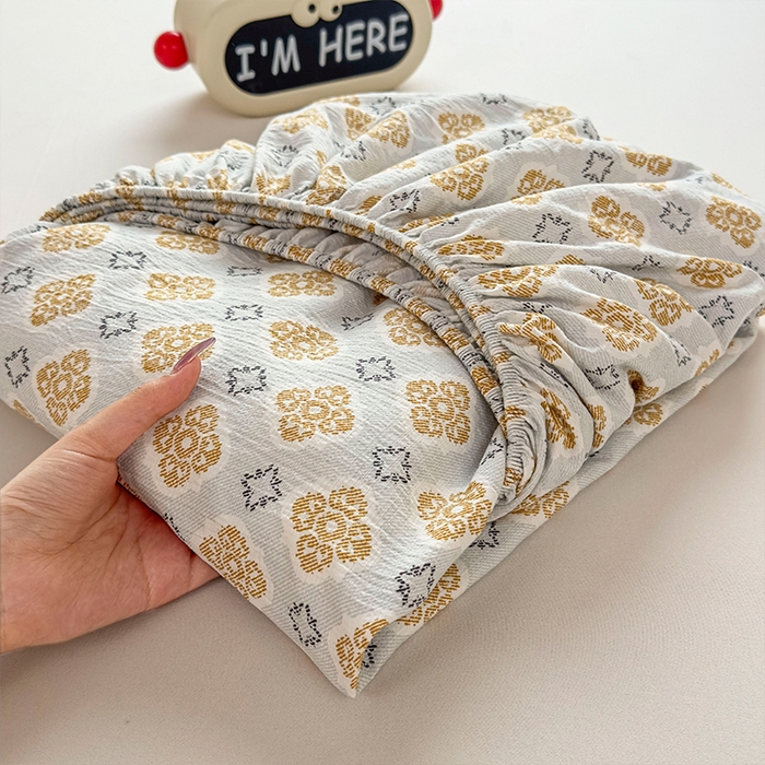 91家纺网 家纺一手货源 找家纺 （总）麦乐迪 2025新款A类云感双层纱印花床笠