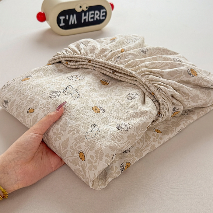 91家纺网 家纺一手货源 找家纺 （总）麦乐迪 2025新款A类云感双层纱印花床笠