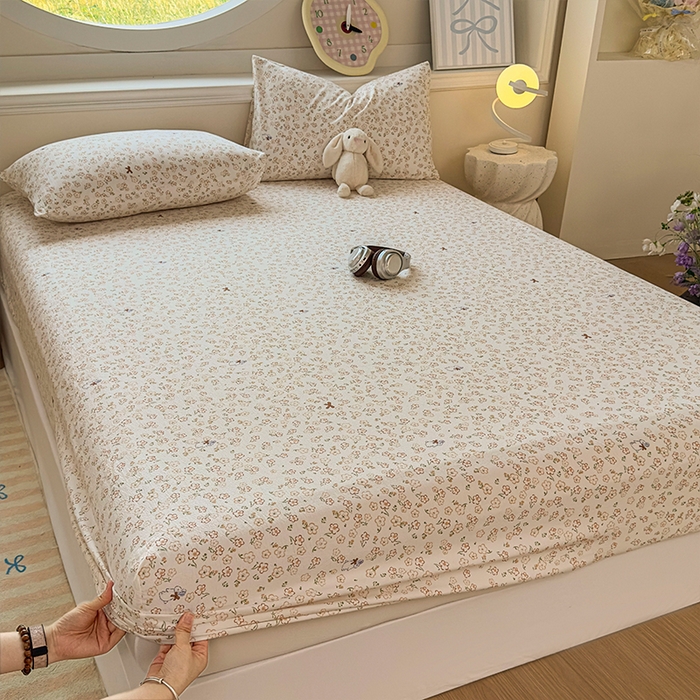 91家纺网 家纺一手货源 找家纺 麦乐迪 2025新款A类云感双层纱印花床笠 漫花