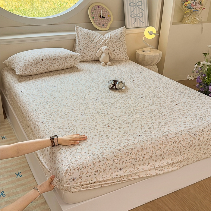 91家纺网 家纺一手货源 找家纺 麦乐迪 2025新款A类云感双层纱印花床笠 漫花