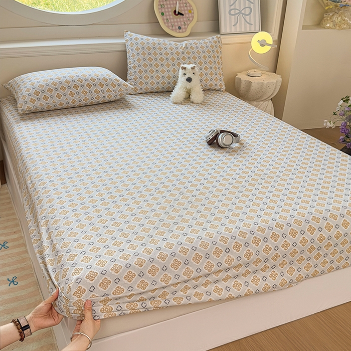 91家纺网 家纺一手货源 找家纺 麦乐迪 2025新款A类云感双层纱印花床笠 如意