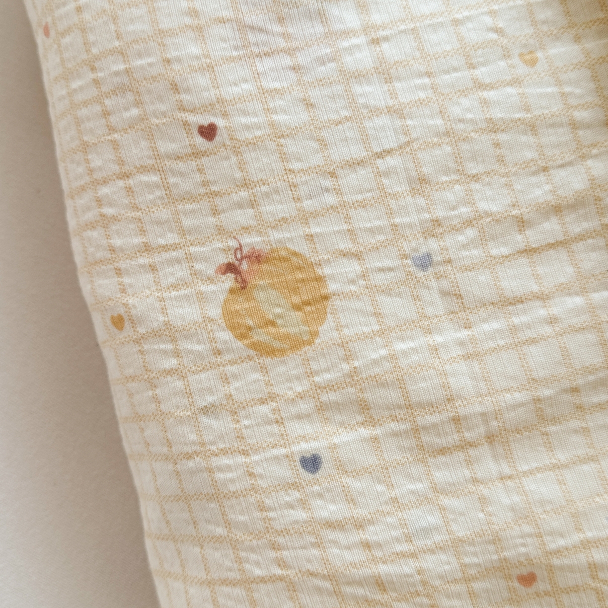 91家纺网 家纺一手货源 找家纺 麦乐迪 2025新款A类云感双层纱印花床笠 甜甜南瓜