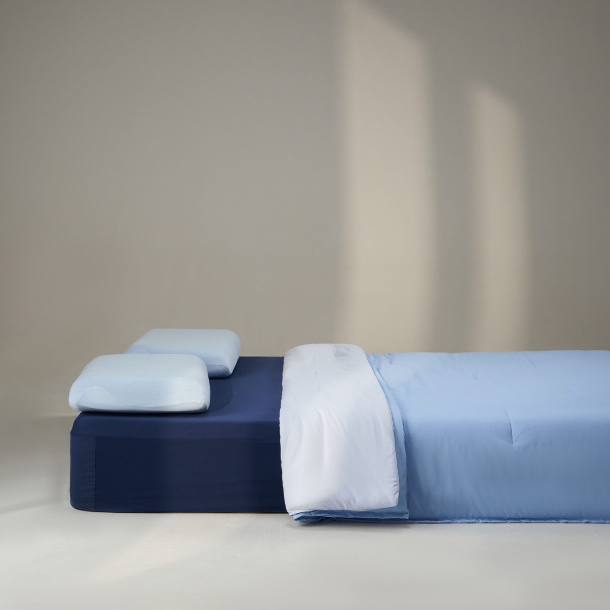 91家纺网 家纺一手货源 找家纺 星巴k家纺 2025新款子母被冬被深睡控温被·Pro2.0某朵同款控温深睡被被子被芯 清澄蓝