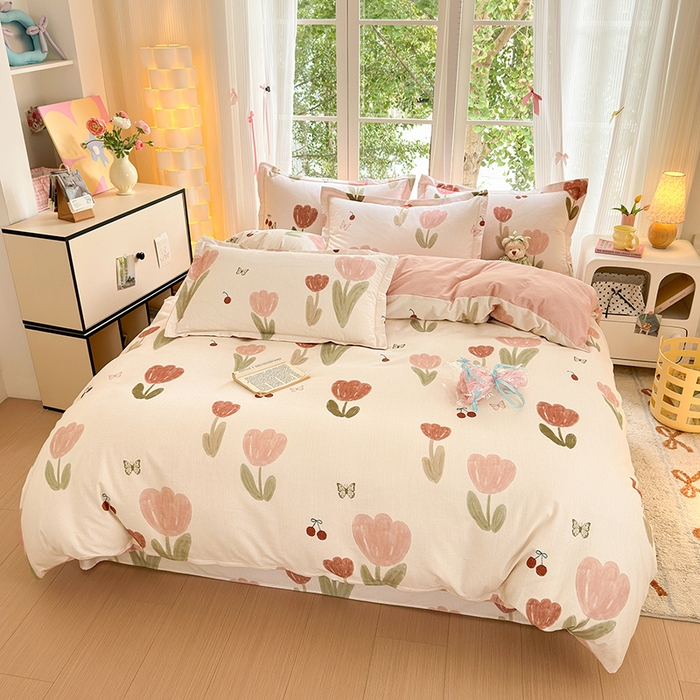 91家纺网 家纺一手货源 找家纺 （总）拾物记 2025新款A类全棉纯棉加厚超柔磨毛四件套（提供 买家秀 质检报告和实验视频）