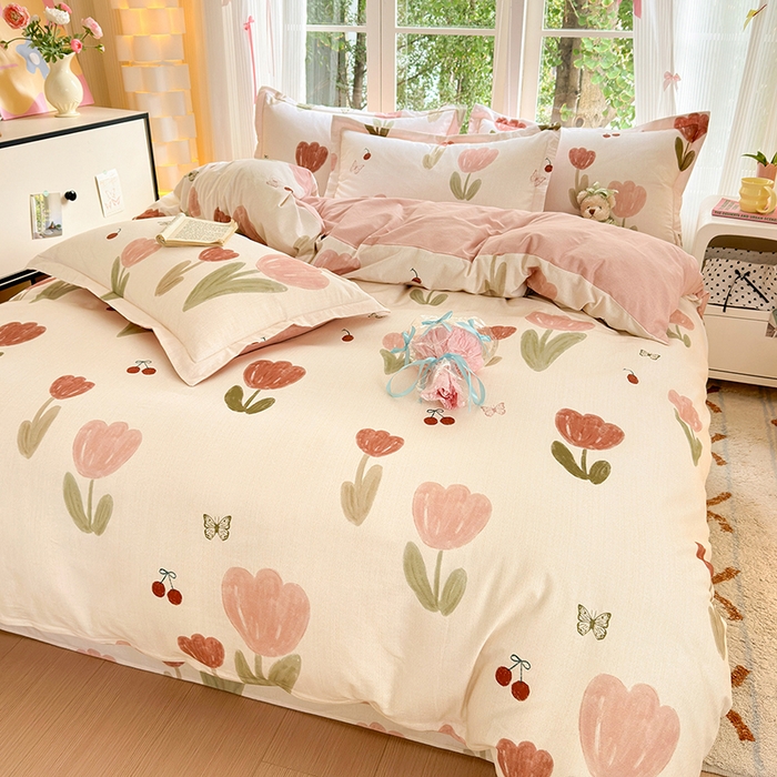 91家纺网 家纺一手货源 找家纺 （总）拾物记 2025新款A类全棉纯棉加厚超柔磨毛四件套（提供 买家秀 质检报告和实验视频）