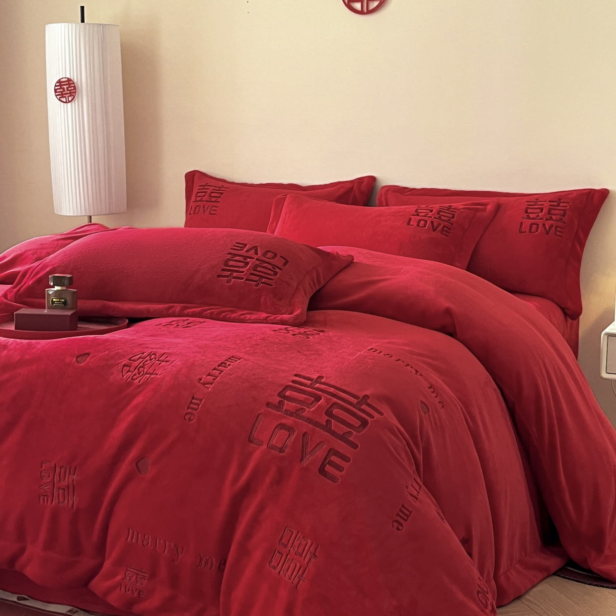 91家纺网 家纺一手货源 找家纺 （总）欧乐蒂 2025新款高克重牛奶绒刺绣四件套-家家有喜