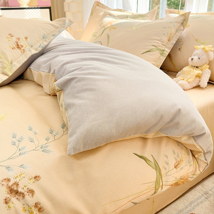 91家纺网 家纺一手货源 找家纺 拾物记 2025新款A类全棉纯棉加厚超柔磨毛四件套（提供 买家秀 质检报告和实验视频） 落拂