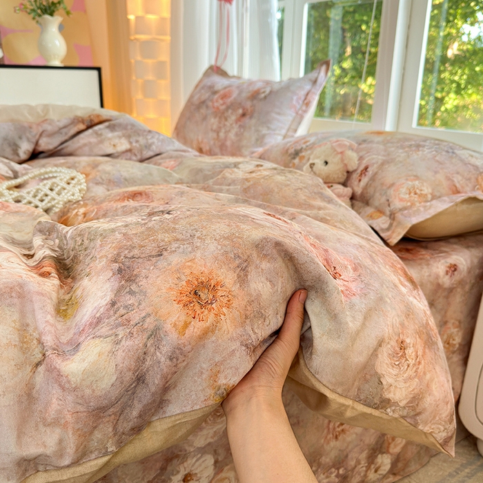 91家纺网 家纺一手货源 找家纺 拾物记 2025新款A类全棉纯棉加厚超柔磨毛四件套（提供 买家秀 质检报告和实验视频） 秘境情书