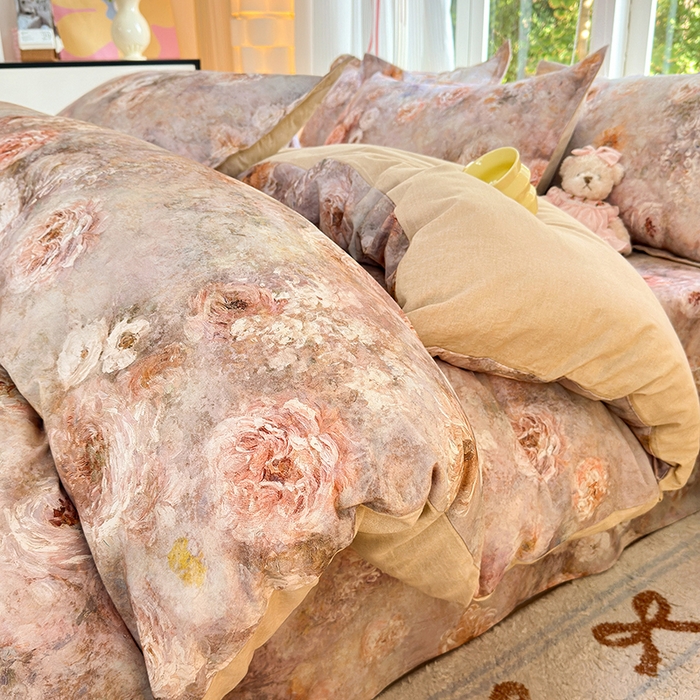 91家纺网 家纺一手货源 找家纺 拾物记 2025新款A类全棉纯棉加厚超柔磨毛四件套（提供 买家秀 质检报告和实验视频） 秘境情书