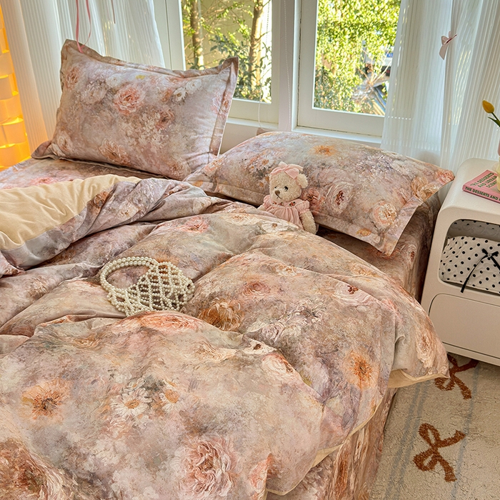 91家纺网 家纺一手货源 找家纺 拾物记 2025新款A类全棉纯棉加厚超柔磨毛四件套（提供 买家秀 质检报告和实验视频） 秘境情书