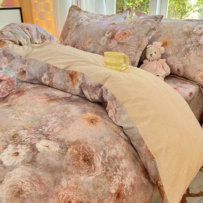 91家纺网 家纺一手货源 找家纺 拾物记 2025新款A类全棉纯棉加厚超柔磨毛四件套（提供 买家秀 质检报告和实验视频） 秘境情书