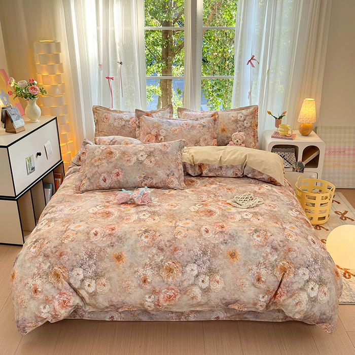 91家纺网 家纺一手货源 找家纺 拾物记 2025新款A类全棉纯棉加厚超柔磨毛四件套（提供 买家秀 质检报告和实验视频） 秘境情书