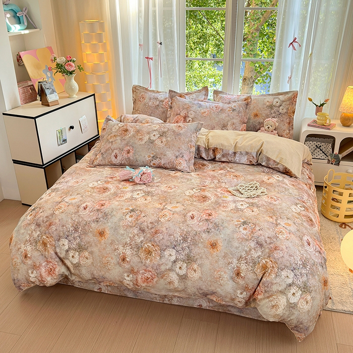 91家纺网 家纺一手货源 找家纺 拾物记 2025新款A类全棉纯棉加厚超柔磨毛四件套（提供 买家秀 质检报告和实验视频） 秘境情书