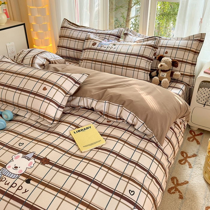 91家纺网 家纺一手货源 找家纺 拾物记 2025新款A类全棉纯棉加厚超柔磨毛四件套（提供 买家秀 质检报告和实验视频） 帕比