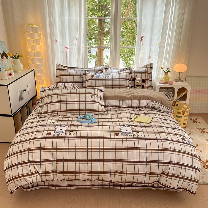 91家纺网 家纺一手货源 找家纺 拾物记 2025新款A类全棉纯棉加厚超柔磨毛四件套（提供 买家秀 质检报告和实验视频） 帕比