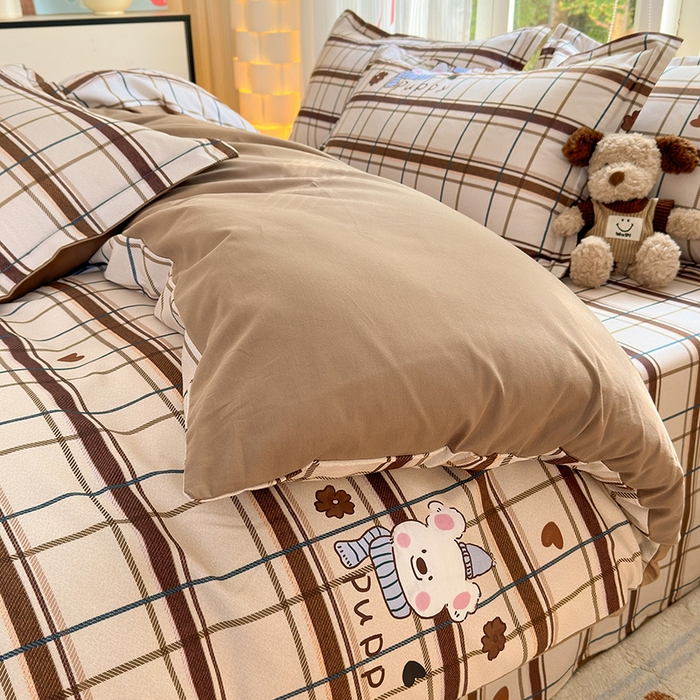 91家纺网 家纺一手货源 找家纺 拾物记 2025新款A类全棉纯棉加厚超柔磨毛四件套（提供 买家秀 质检报告和实验视频） 帕比