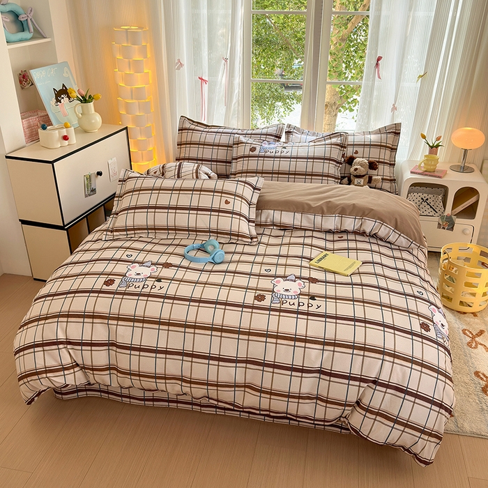 91家纺网 家纺一手货源 找家纺 拾物记 2025新款A类全棉纯棉加厚超柔磨毛四件套（提供 买家秀 质检报告和实验视频） 帕比