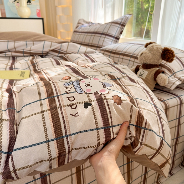 91家纺网 家纺一手货源 找家纺 拾物记 2025新款A类全棉纯棉加厚超柔磨毛四件套（提供 买家秀 质检报告和实验视频） 帕比