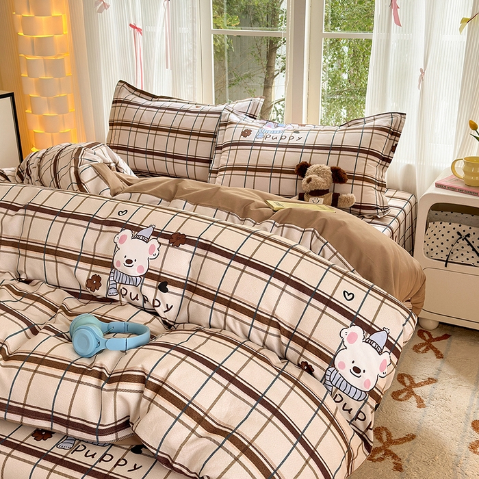 91家纺网 家纺一手货源 找家纺 拾物记 2025新款A类全棉纯棉加厚超柔磨毛四件套（提供 买家秀 质检报告和实验视频） 帕比