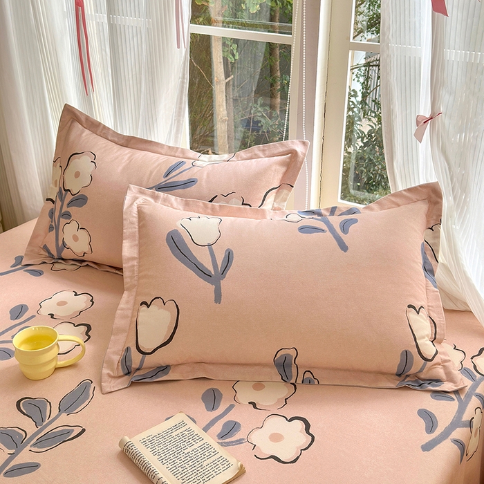 91家纺网 家纺一手货源 找家纺 拾物记 2025新款A类全棉纯棉加厚超柔磨毛四件套（提供 买家秀 质检报告和实验视频） 千芬里-桔