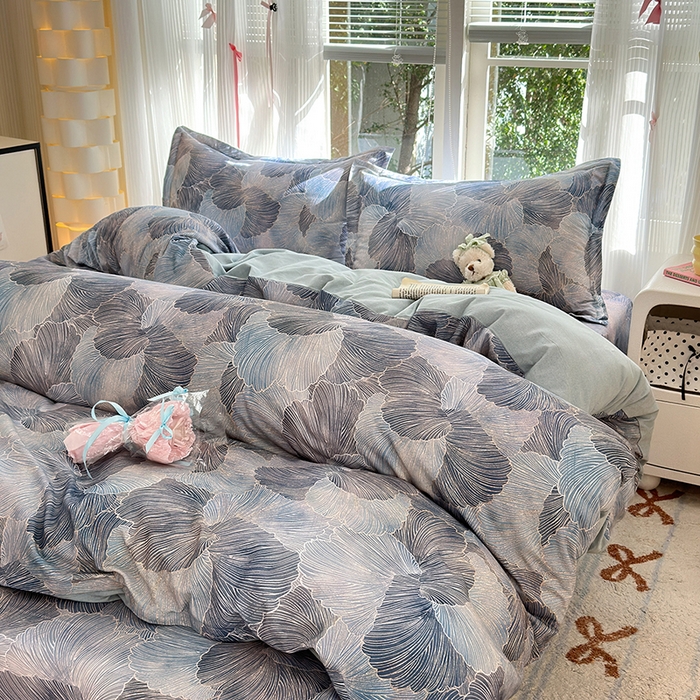 91家纺网 家纺一手货源 找家纺 拾物记 2025新款A类全棉纯棉加厚超柔磨毛四件套（提供 买家秀 质检报告和实验视频） 轻纱曼舞