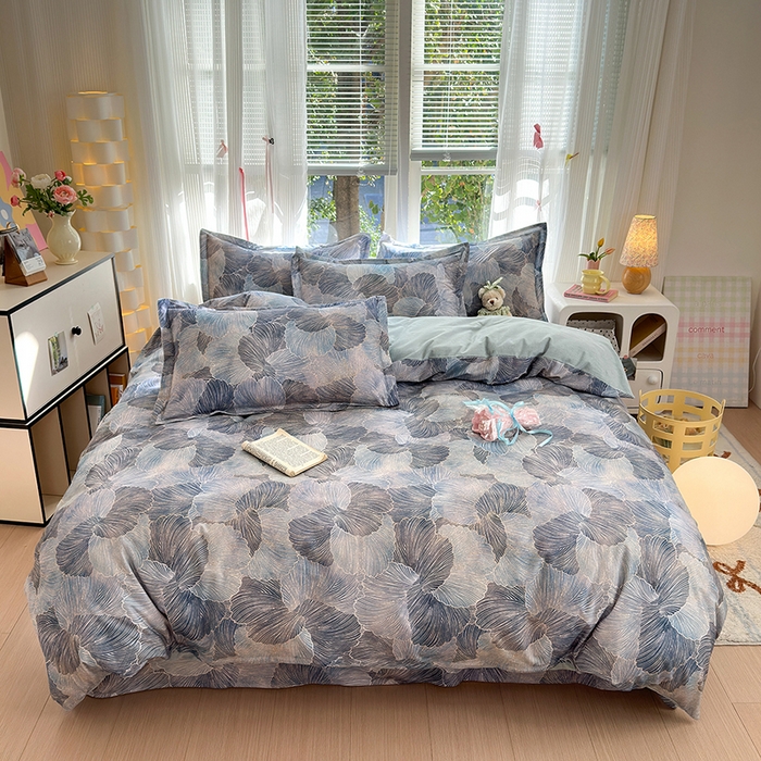 91家纺网 家纺一手货源 找家纺 拾物记 2025新款A类全棉纯棉加厚超柔磨毛四件套（提供 买家秀 质检报告和实验视频） 轻纱曼舞