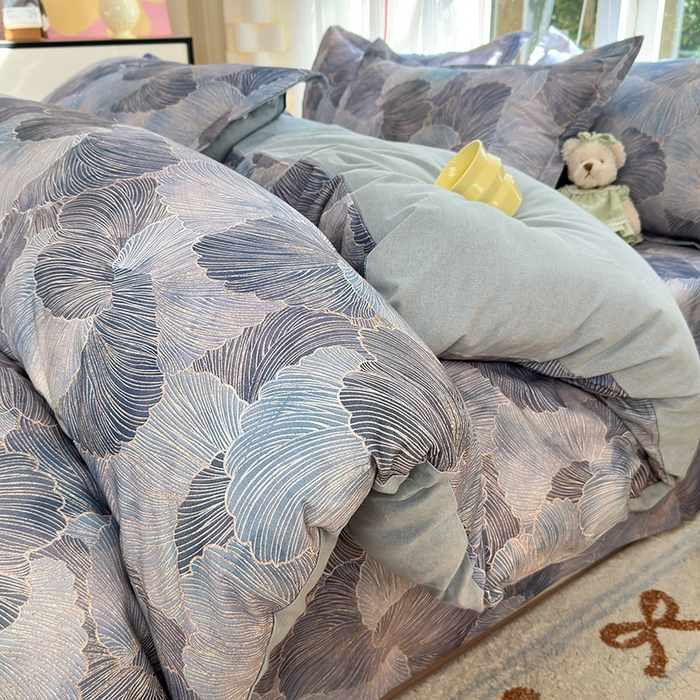 91家纺网 家纺一手货源 找家纺 拾物记 2025新款A类全棉纯棉加厚超柔磨毛四件套（提供 买家秀 质检报告和实验视频） 轻纱曼舞