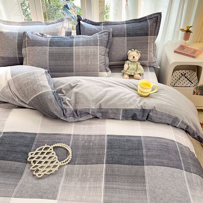 91家纺网 家纺一手货源 找家纺 拾物记 2025新款A类全棉纯棉加厚超柔磨毛四件套（提供 买家秀 质检报告和实验视频） 轻织漫冬