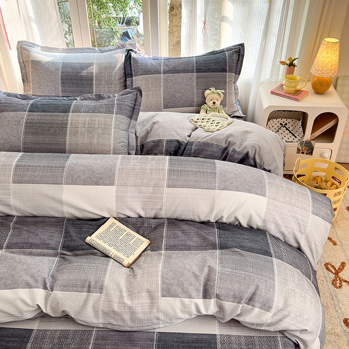 91家纺网 家纺一手货源 找家纺 拾物记 2025新款A类全棉纯棉加厚超柔磨毛四件套（提供 买家秀 质检报告和实验视频） 轻织漫冬