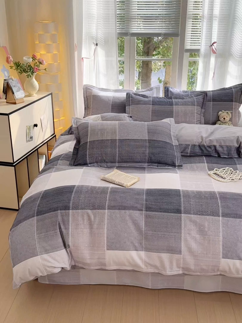 91家纺网 家纺一手货源 找家纺 拾物记 2025新款A类全棉纯棉加厚超柔磨毛四件套（提供 买家秀 质检报告和实验视频） 轻织漫冬