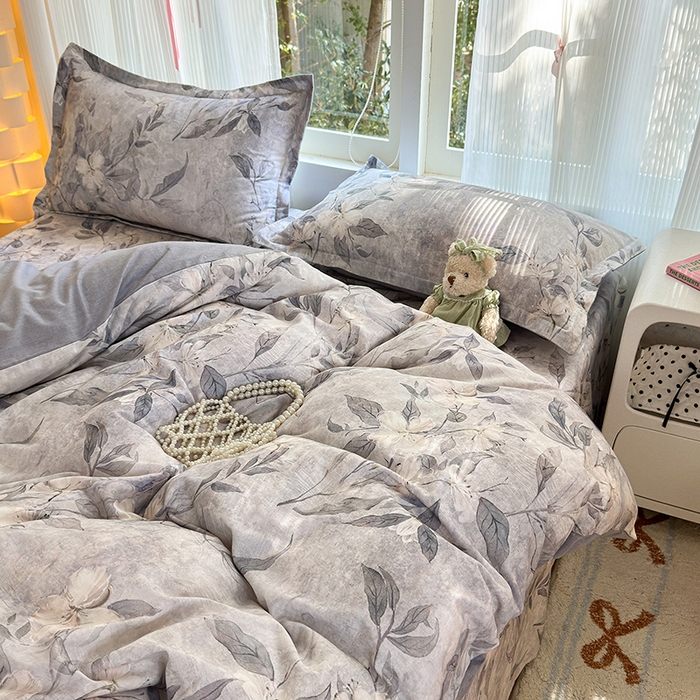 91家纺网 家纺一手货源 找家纺 拾物记 2025新款A类全棉纯棉加厚超柔磨毛四件套（提供 买家秀 质检报告和实验视频） 琼枝